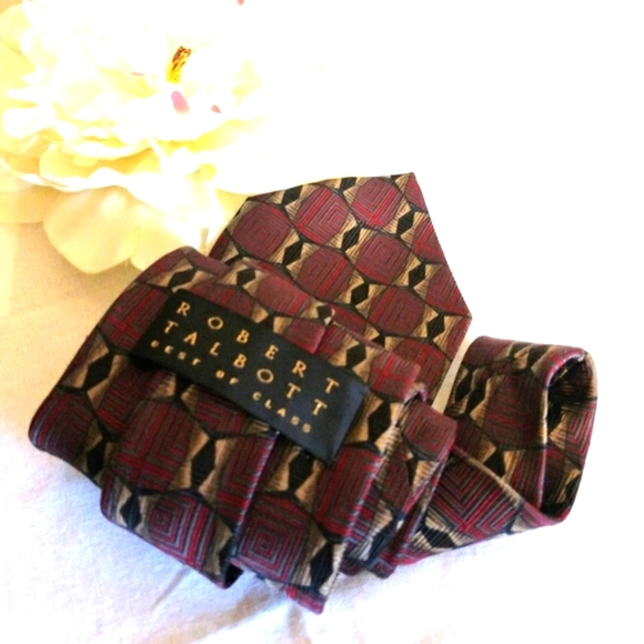 Robert Talbott handsewn Geometric Best of Class Neck Tie - Picture 6 of 8